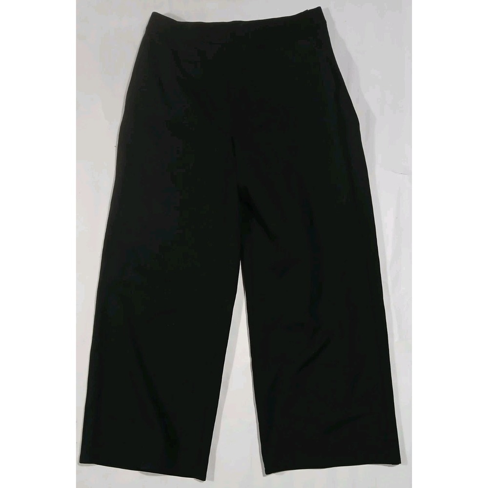 Eileen Fisher Washable Flex Ponte Wide-Leg Pants Size Small Pull On Minimalist